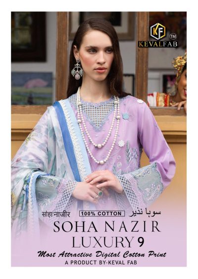 KEVAL FAB SOHA NAZIR VOL 9 LUXURY LAWN SUITS