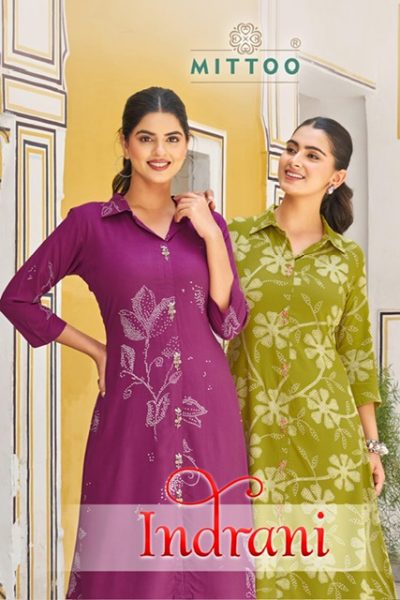 MITTOO INDRANI REYON PRINTED KURTIS CATALOGUE