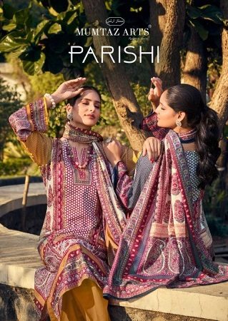 MUMTAZ ARTS PARISHI PURE JAM SATIN SUITS CATALOG