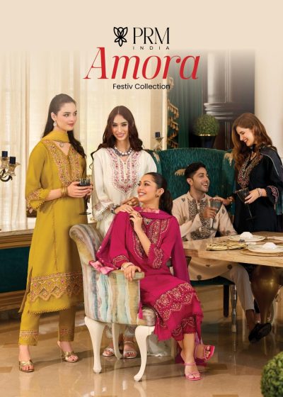 PRM INDIA AMORA READYMADE HAND WORK KURTIS CATALOG