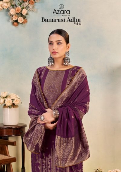 RADHIKA AZARA BANARASI ADHA VOL 6 LATEST CATALOG