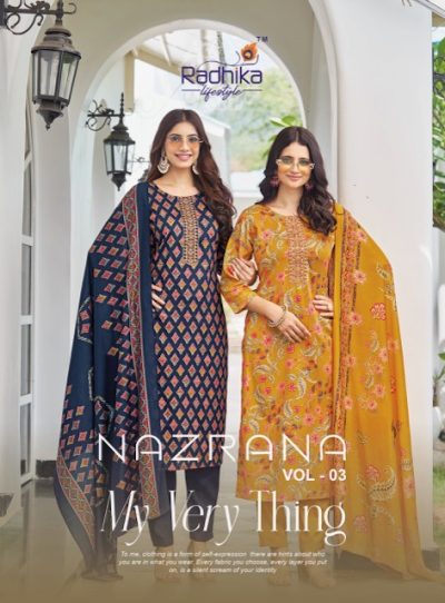 RADHIKA LIFESTYLE NAZRANA VOL 3 READYMADE KURTIS