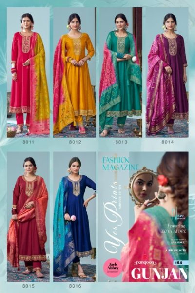 RANGOON GUNJAN VOL 3 READYMADE ANARKALI KURTIS