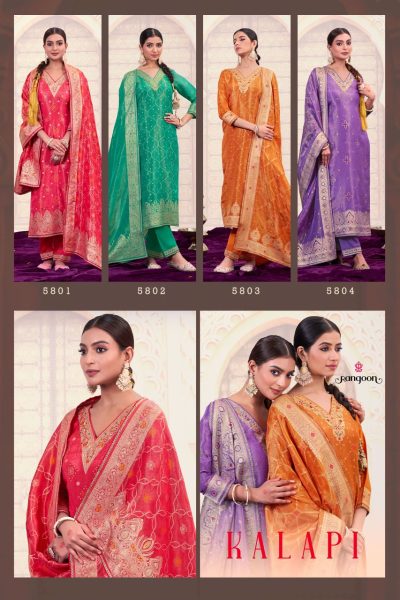 RANGOON KALAPI HANDOWRK KURTIS LATEST CATALOG