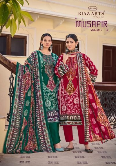 RIAZ ARTS MUSAFIR VOL 29 PURE COTTON SUITS CATALOG