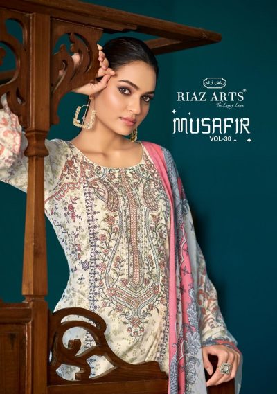 RIAZ ARTS MUSAFIR VOL 30 PURE COTTON SUITS CATALOG