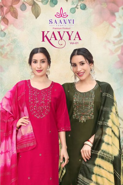 SAANVI TRENDS KAVYA VOL 1 READYMADE KURTIS CATALOG