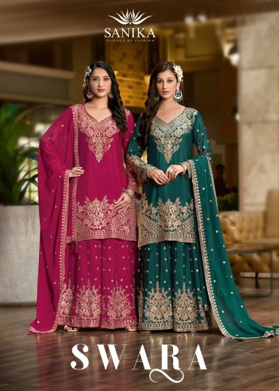 SANIKA SWARA PREMIUM CHINNON SILK READYMADE SUITS