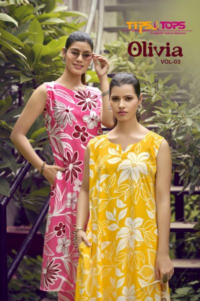 TIPS & TOPS OLIVIA VOL 3 READYMADE KURTIS CATALOG