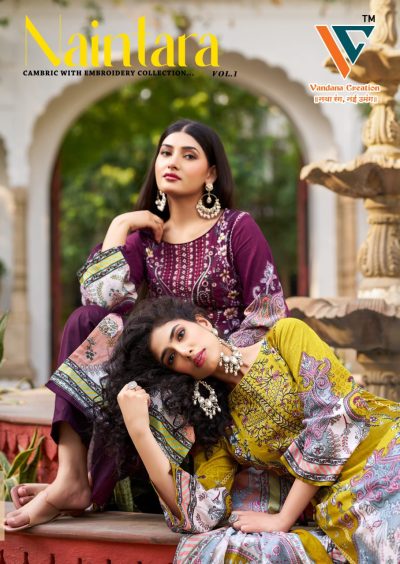 VANDANA CREATION NAINTARA VOL 1 CAMBRIC COTTON SUITS