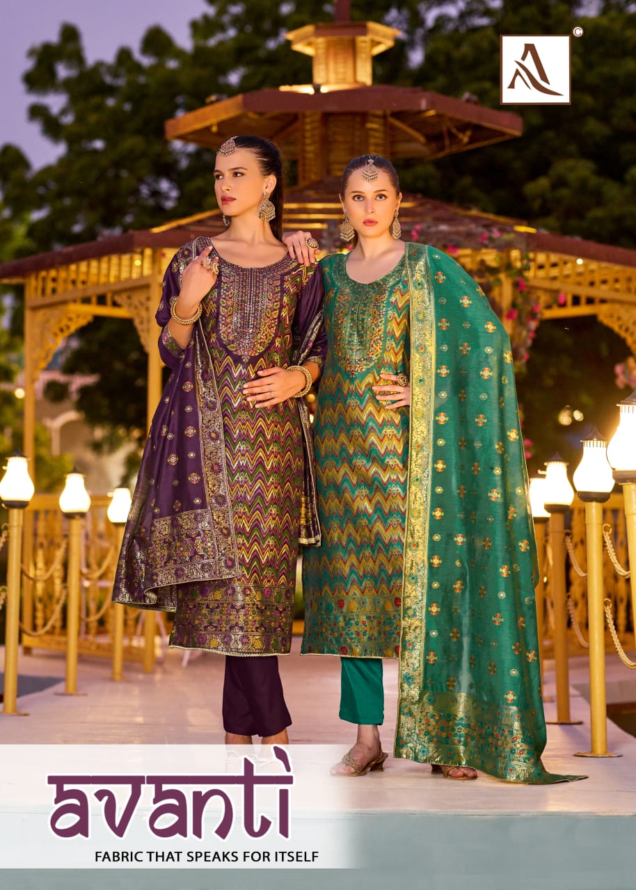 ALOK SUITS AVANTI HAND WORK SUITS LATEST CATALOG