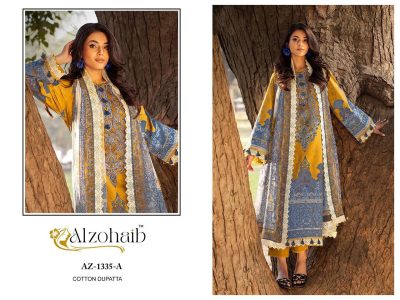 ALZOHAIB AZ-1334 AZ-1335 PAKISTANI SUITS SUPPLIER