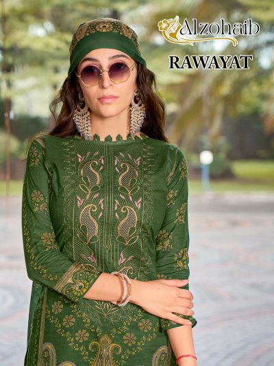 ALZOHAIB RAWAYAT PAKISTANI COTTON SUITS CATALOG