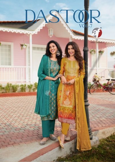ANJU FABRICS DASTOOR VOL 7 READYMADE KURTIS SUPPLIER