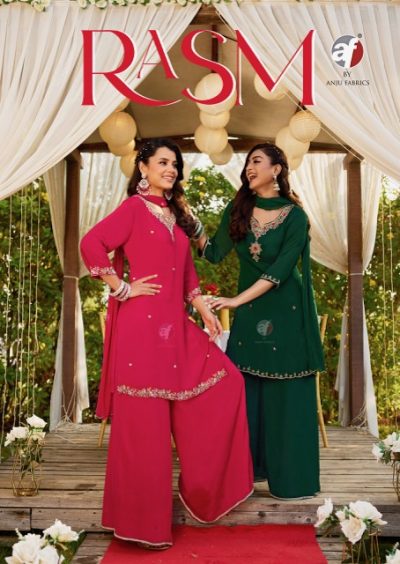 ANJU FABRICS RASM VOL 7 READYMADE HAND WOR KURTIS
