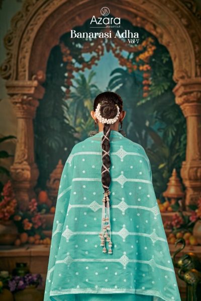AZARA BANARASI ADHA VOL 7 COTTON JACQUARD SUITS