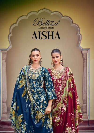 BELLIZA DESIGNER AISHA PURE COTTON SUITS CATALOG
