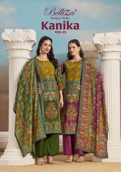 BELLIZA DESIGNER KANIKA VOL 5 PURE VISCOSE MUSLIN SUITS