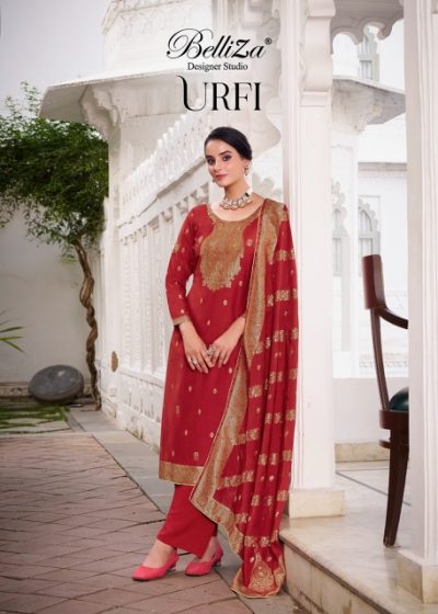 BELLIZA DESIGNER URFI PURE VISCOSE JACQUARD SUITS
