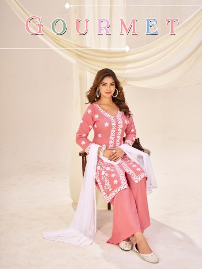 BLUE HILLS GOURMET REYON READYMADE KURTIS