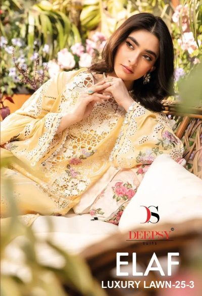 DEEPSY SUITS ELAF LUXURY LAWN 25-3 CATALOGUE