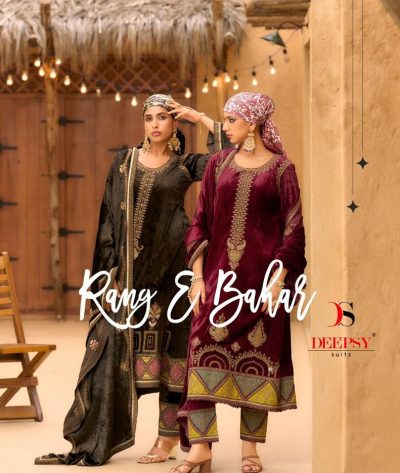 DEEPSY SUITS RANG E BAHAR VELVET WINTER SUITS