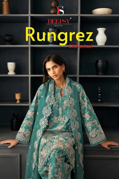 DEEPSY SUITS RUNGREZ CHIKANKARI 25 LATEST CATALOG