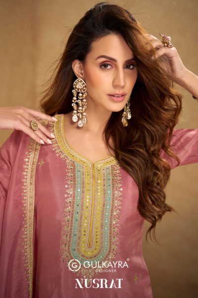 GULKAYRA DESGNER NUSRAT READYMADE SIMAR SILK SUIT