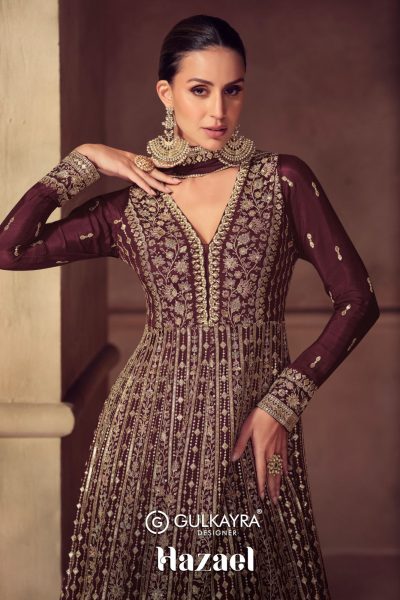GULKAYRA DESIGNER HAZAEL READYMADE CHINNON SUITS
