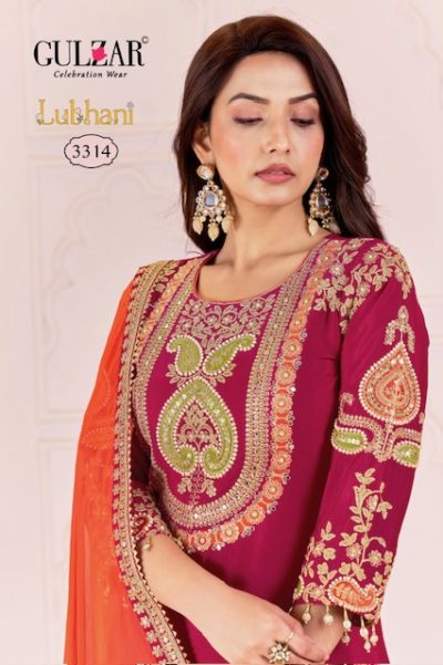 GULZAR LUBHANI PREMIUM CHINNON READYMADE SUITS