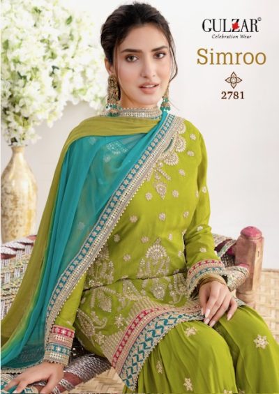 GULZAR SIMROO READYMADE CHINNON SUITS CATALOG