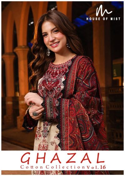 HOUSE OF MIST GHAZAL VOL 16 PURE COTTON SUITS