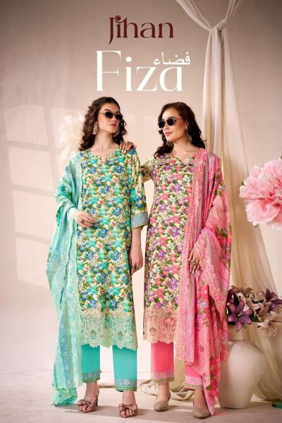 JIHAN FIZA PAKISTANI COTTON EMBROIDERY SUITS