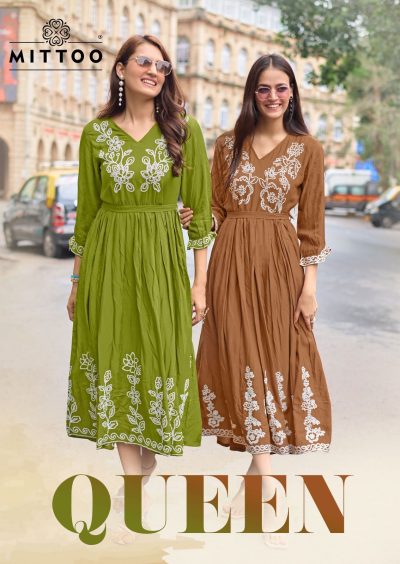MITTOO QUEEN READYMADE HAND WORK KURTIS CATALOG