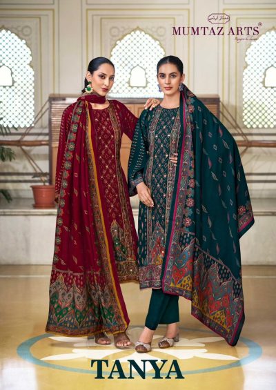 MUMTAZ ARTS TANYA PURE MODAL SILK HANDWORK SUITS