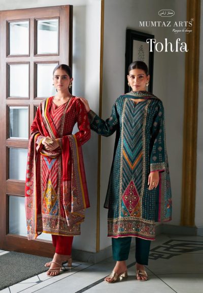 MUMTAZ ARTS TOHFA PURE MODAL SILK HANDWORK SUITS