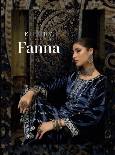 KILORY TRENDS FANNA PURE VELVET EMBROIDERY SUITS