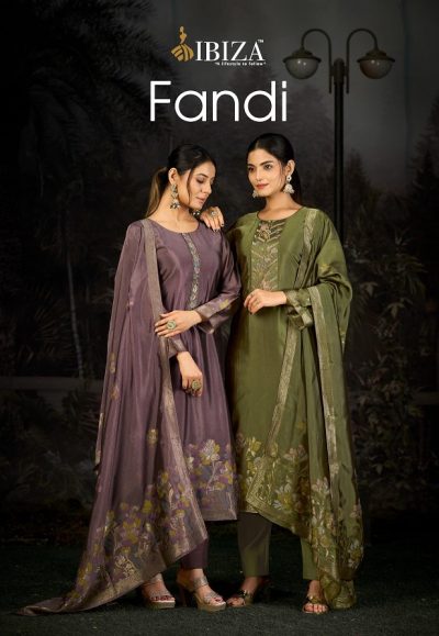 IBIZA FANDI PURE BANGALORI SILK EMBROIDERY SUITS