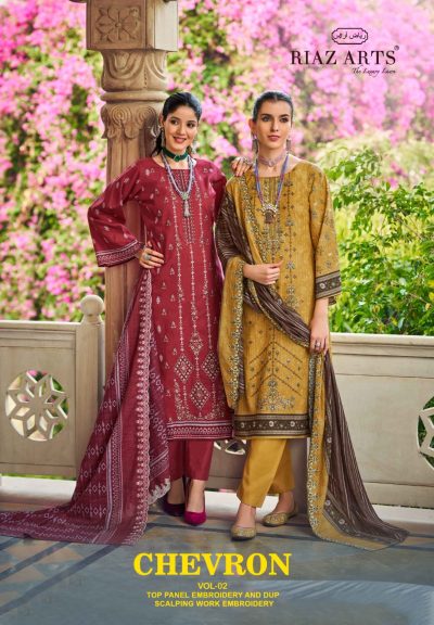 RIAZ ARTS CHEVRON VOL 2 PURE COTTON SUITS CATALOG