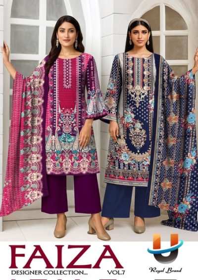 ROYAL BRAND FAIZA VOL 7 COTTON DRESS MATERIAL
