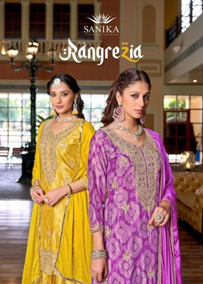SANIKA FASHION RANGREZIA CHINNON READYMADE SUITS