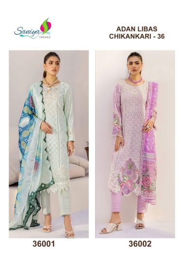 SANIYA TRENDZ ADAN LIBAS CHIKANKARI VOL 36