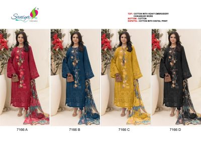 SANIYA TRENDZ DESIGN NO 7166A-7166D PAKISTANI SUITS