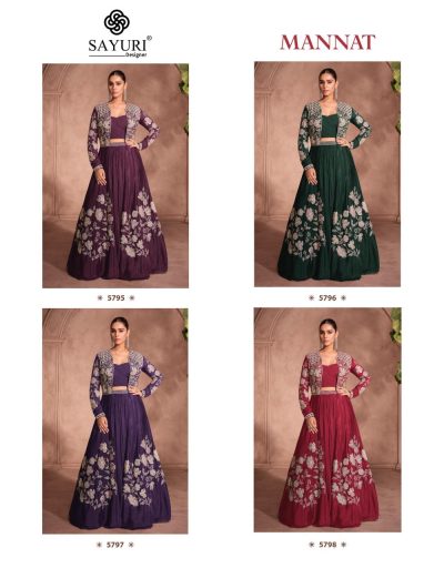 SAYURI DESIGNER MANNAT PREMIUM CHINNON SUITS