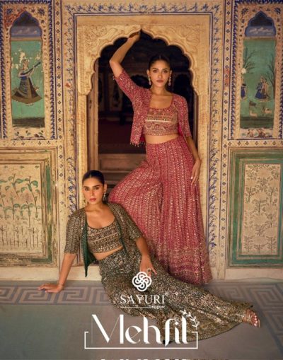 SAYURI DESIGNER MEHFIL PREMIUM GEORGETTE SUITS
