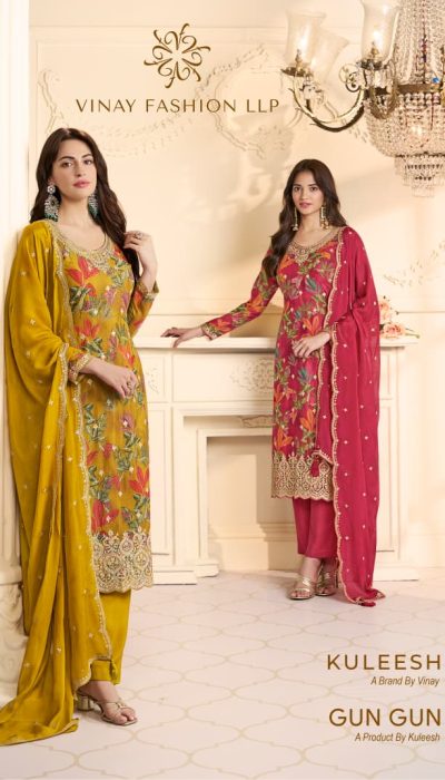VINAY FASHION KULEESH GUN GUN CHINNON SUITS
