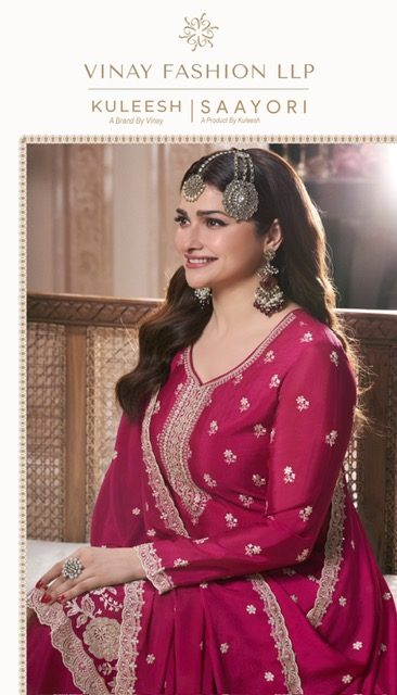 VINAY FASHION KULEESH SAAYORI DESIGNER CHINNON SUITS