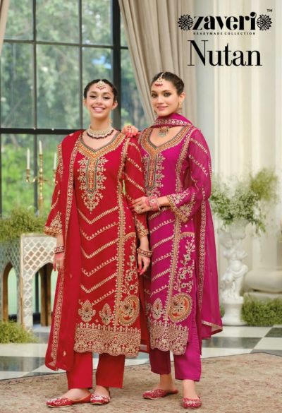 ZAVERI NUTAN READYMADE ORGANZA KURTIS CATALOG