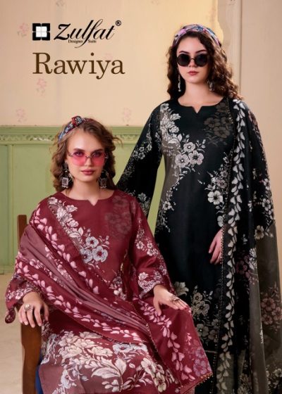 ZULFAT DESIGNER RAWIYA PURE JAM COTTON SUITS