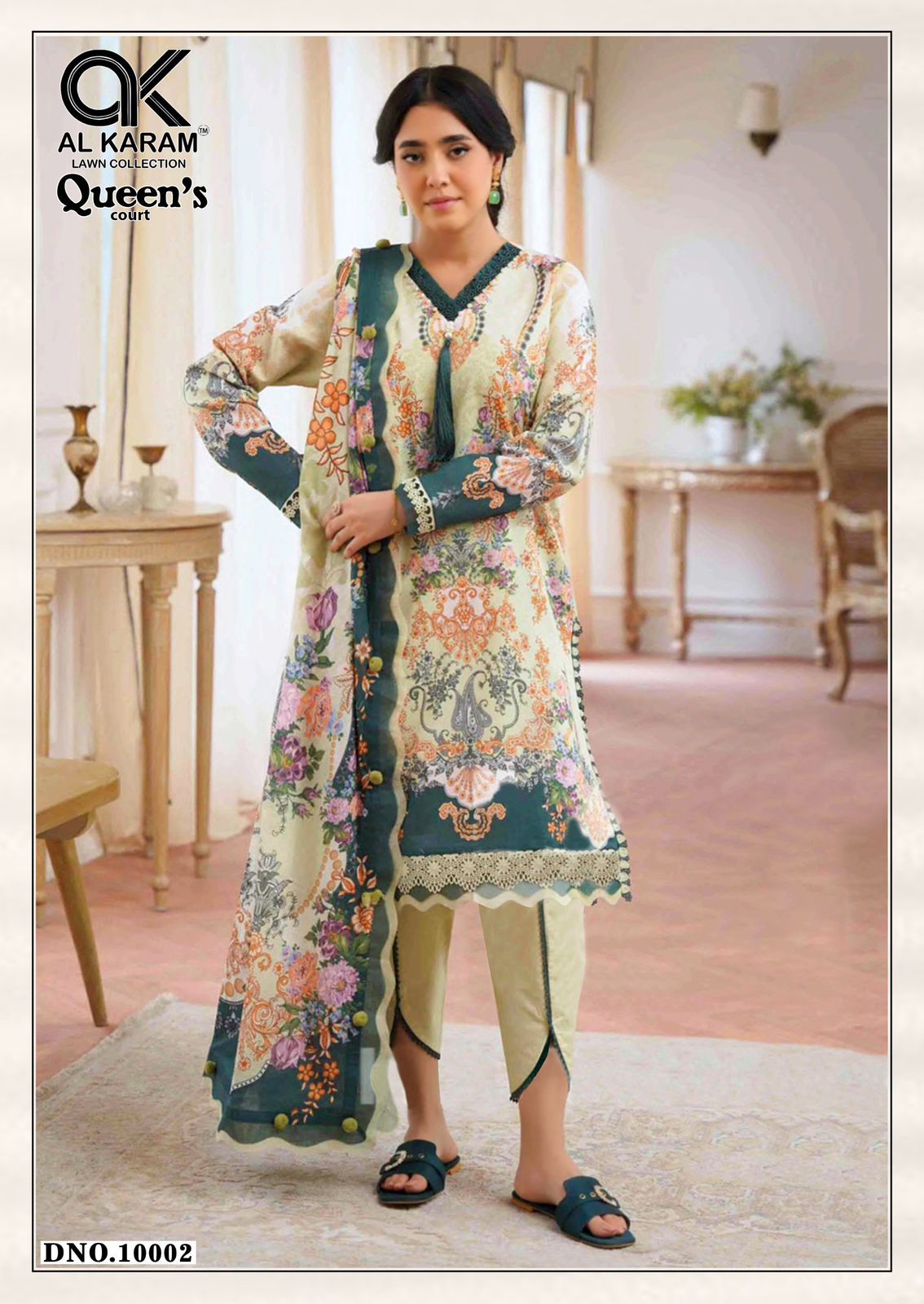 AL KARAM QUEENS COURT VOL 10 LAWN KARACHI SUITS